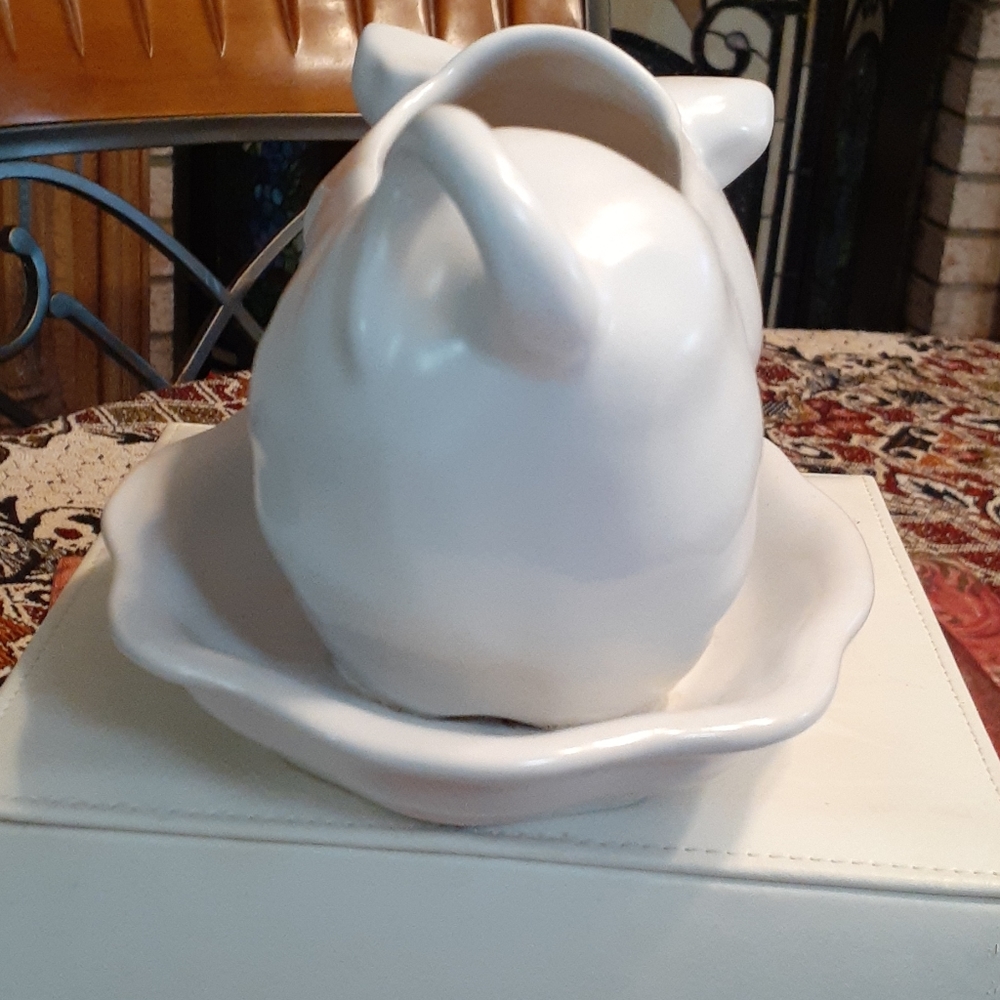 FINAL SALE Ceramic Pig planter - Picture 4 of 4